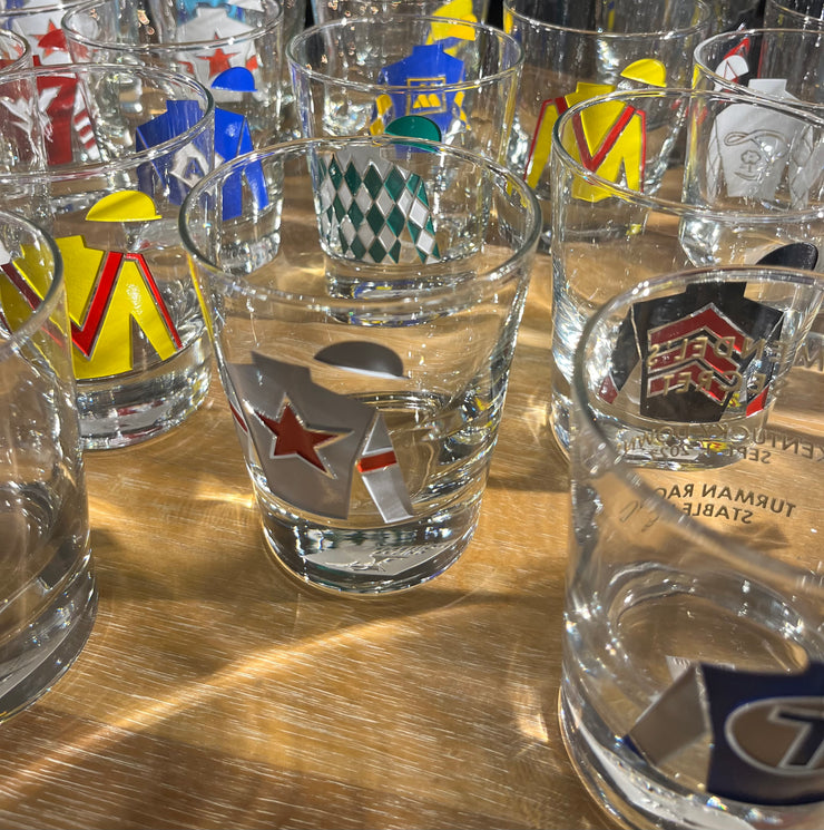 SANTA ANITA WC - Custom Silks Rocks Glasses set/2