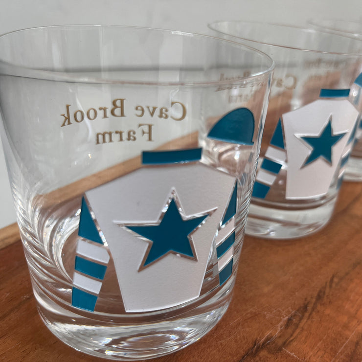 CUSTOM SILKS -  Rocks Glasses set/4